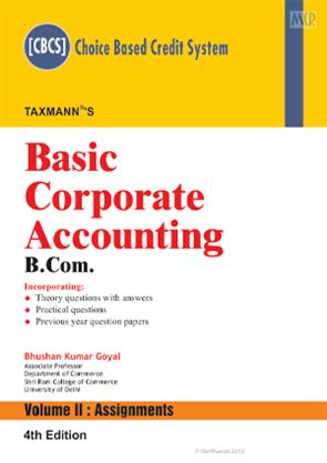 Basic Corporate Accounting - B.Com., Under Graduate, Taxmann Publications