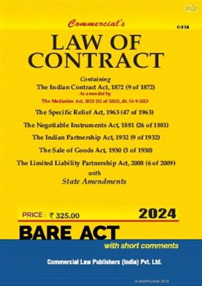 Law Of Contract The Indian Contract Act, 1872, BARE ACTS Books ...