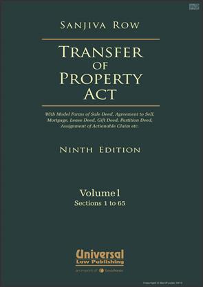 transfer act property deed mortgage lease agreement partition forms sell gift model volumes assignment actionable claim etc meripustak sanjiva row